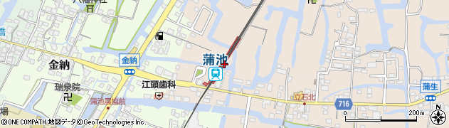福岡県柳川市周辺の地図