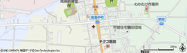 福岡県筑後市尾島645周辺の地図