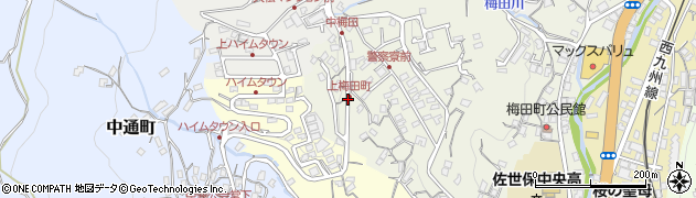 上梅田町周辺の地図