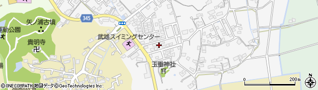 佐賀県武雄市花島14396周辺の地図