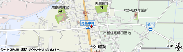 福岡県筑後市尾島632周辺の地図