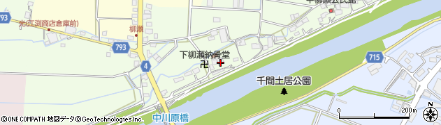 福岡県八女市柳瀬250周辺の地図