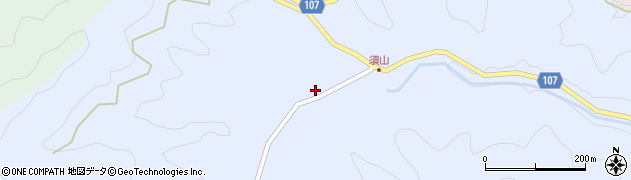 愛媛県北宇和郡松野町上家地43周辺の地図