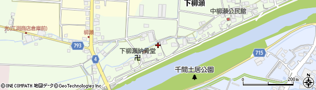 福岡県八女市柳瀬257周辺の地図