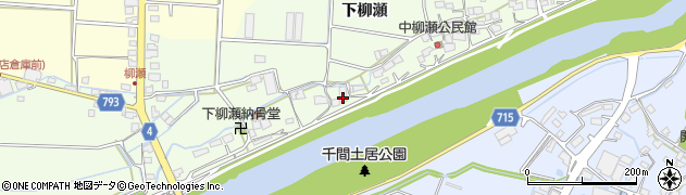 福岡県八女市柳瀬270周辺の地図