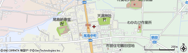 福岡県筑後市尾島606周辺の地図