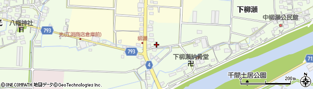 福岡県八女市柳瀬147周辺の地図