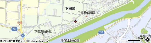 福岡県八女市柳瀬284周辺の地図