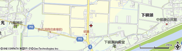 福岡県八女市柳瀬141周辺の地図