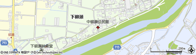 福岡県八女市柳瀬304周辺の地図