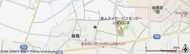 福岡県八女市川犬泉島周辺の地図