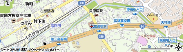 武雄郵便局 ＡＴＭ周辺の地図