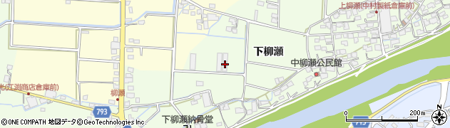 福岡県八女市柳瀬409周辺の地図