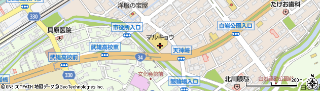美容室グランプリモ武雄店周辺の地図