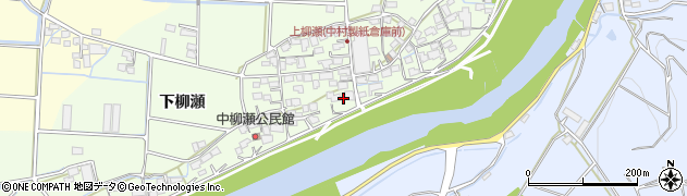 福岡県八女市柳瀬617周辺の地図