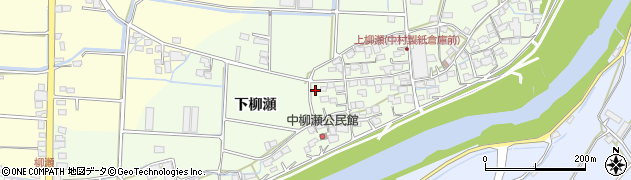 福岡県八女市柳瀬367周辺の地図