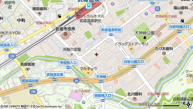 〒843-0023 佐賀県武雄市武雄町昭和の地図