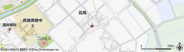 佐賀県武雄市花島周辺の地図