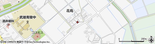 佐賀県武雄市花島周辺の地図