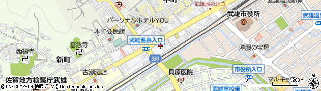 佐賀県武雄市松原周辺の地図