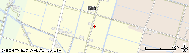 佐賀県白石町（杵島郡）岡崎周辺の地図