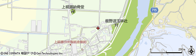 福岡県八女市柳瀬714周辺の地図