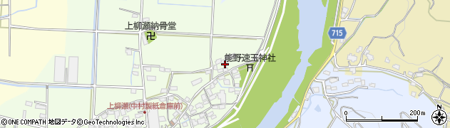 福岡県八女市柳瀬708周辺の地図
