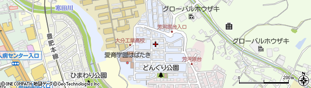 大分県大分市芳河原台周辺の地図