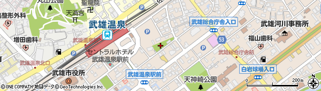 武雄東児童遊園周辺の地図