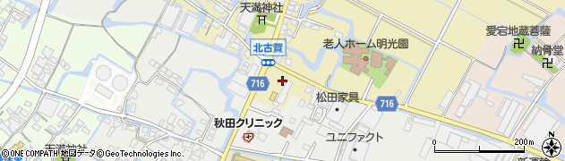 福岡県大川市北古賀4周辺の地図