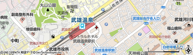 武雄警察署武雄温泉駅前交番周辺の地図
