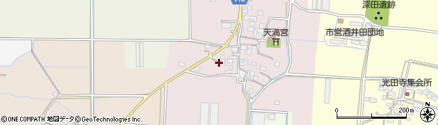福岡県八女市緒玉519周辺の地図
