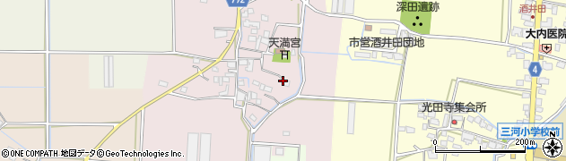 福岡県八女市緒玉477周辺の地図