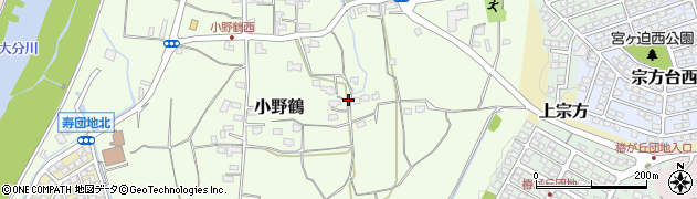 大分県大分市小野鶴（上小野鶴）周辺の地図