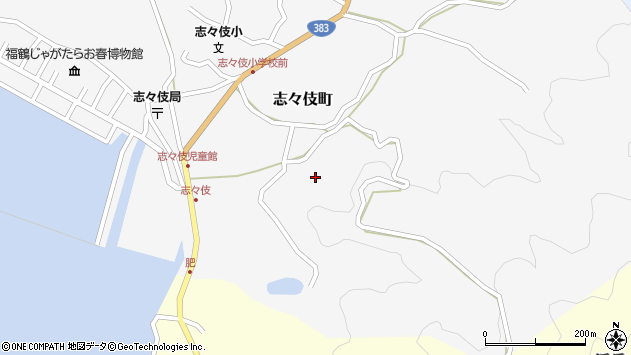 〒859-5533 長崎県平戸市志々伎町の地図