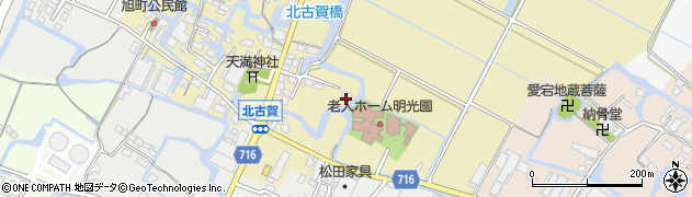 福岡県大川市北古賀12周辺の地図
