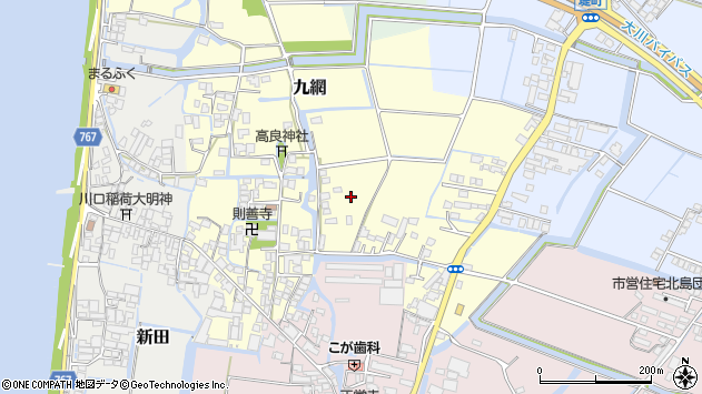 〒831-0042 福岡県大川市九網の地図