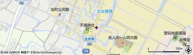福岡県大川市北古賀28周辺の地図
