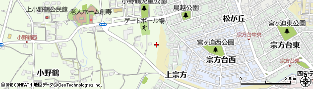 大分県大分市小野鶴（宗方台）周辺の地図
