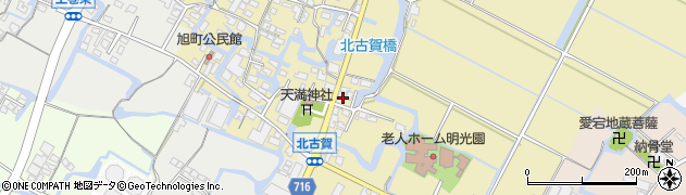 福岡県大川市北古賀37周辺の地図