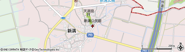 新溝公民館周辺の地図