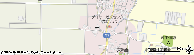 福岡県八女市緒玉58周辺の地図
