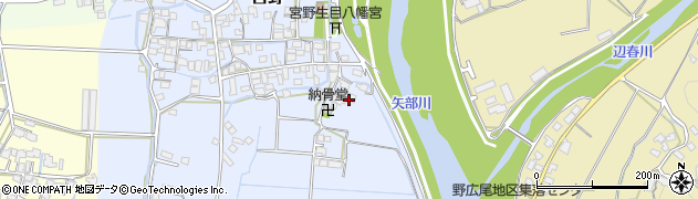 福岡県八女市宮野199周辺の地図