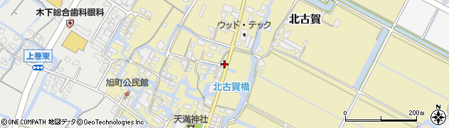 福岡県大川市北古賀63周辺の地図
