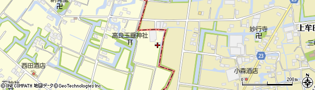 福岡県大川市下牟田口1170周辺の地図