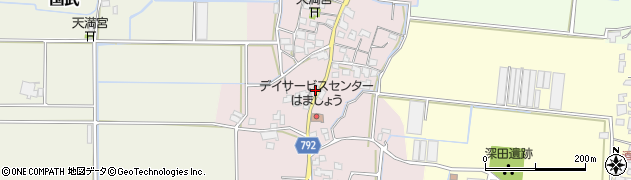 福岡県八女市緒玉46周辺の地図