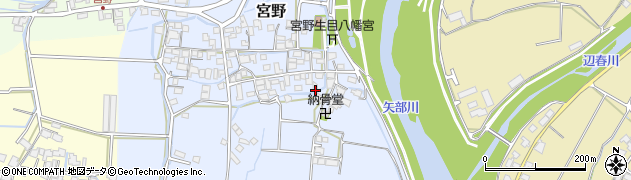 福岡県八女市宮野215周辺の地図