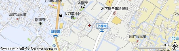 福岡県大川市上巻129周辺の地図