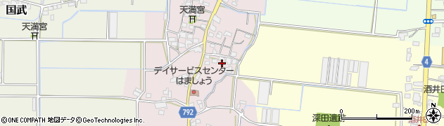 福岡県八女市緒玉323周辺の地図