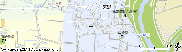 福岡県八女市宮野313周辺の地図